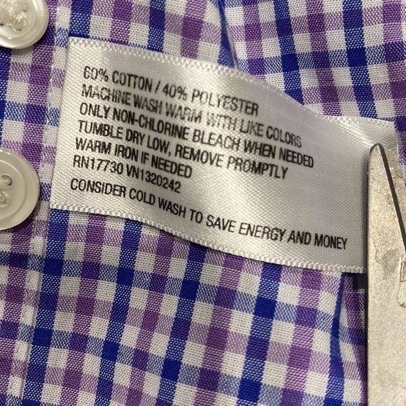 F mens Merona casual long sleeve button down shirt size XL.    Like new - Picture 4 of 4